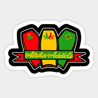 Aloha Addicts Rasta Boards Sticker